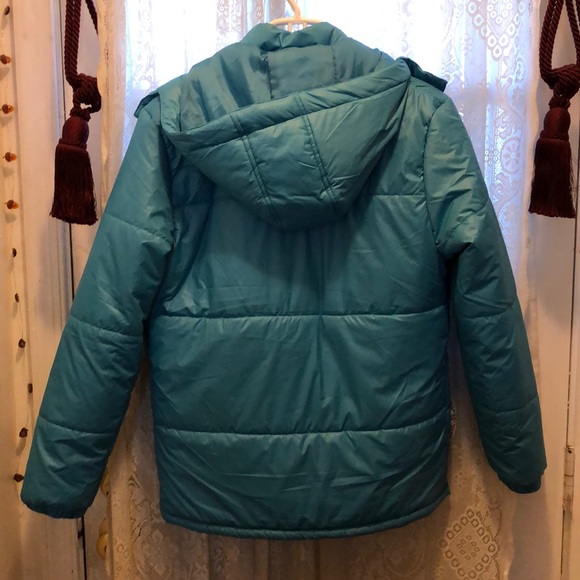 THE WARMING PROJECT(LIKE NEW)-TURQUOISE QUILT JKT - Picture 3 of 5
